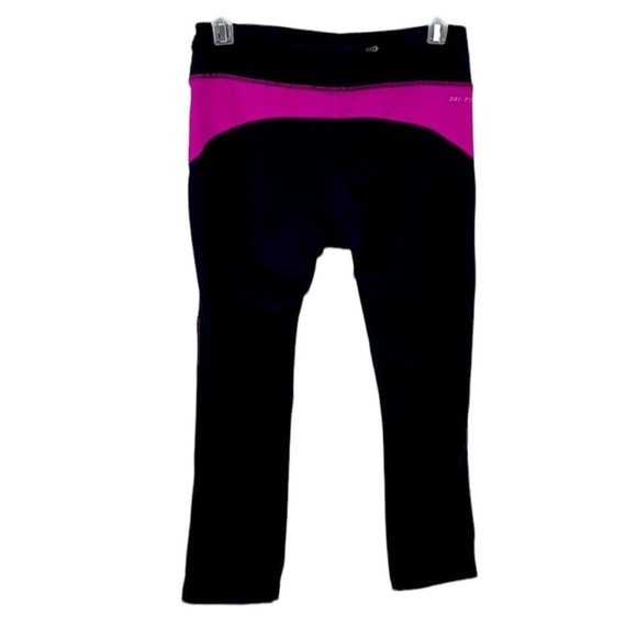 Nike Dry Fit Pink & Black Capris SZ M - Picture 2 of 6